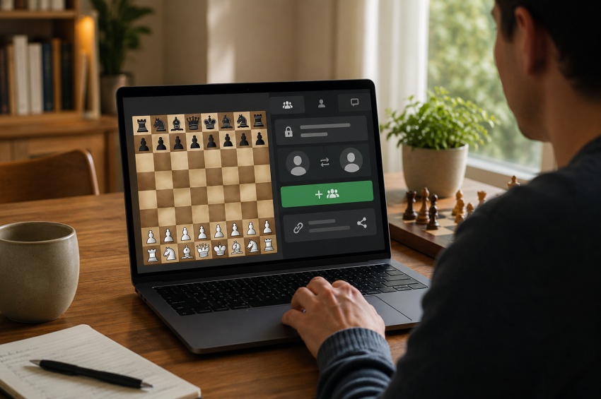 Création d’une partie privée d’échecs en ligne pour inviter un ami